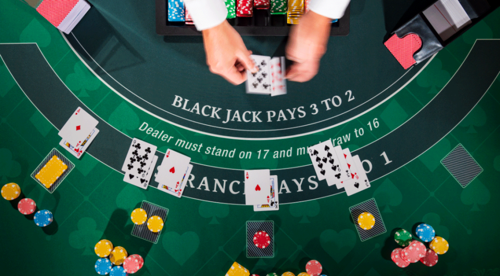 777color-top-view-of-blackjack-table